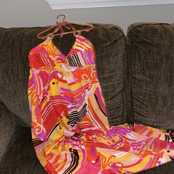 Trina Turk dress with pockets! So luxurious and colorful! One size fits most - Picture 2 of 5